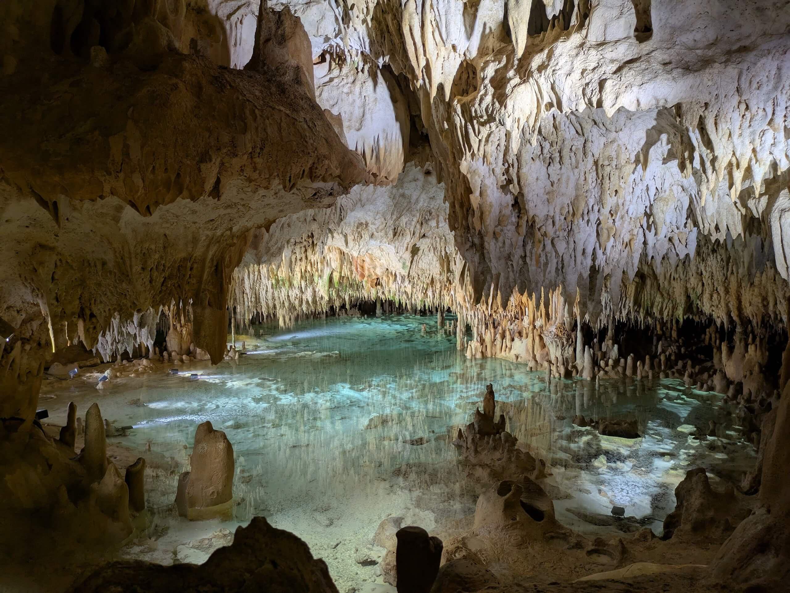 Cayman crystal caves lake