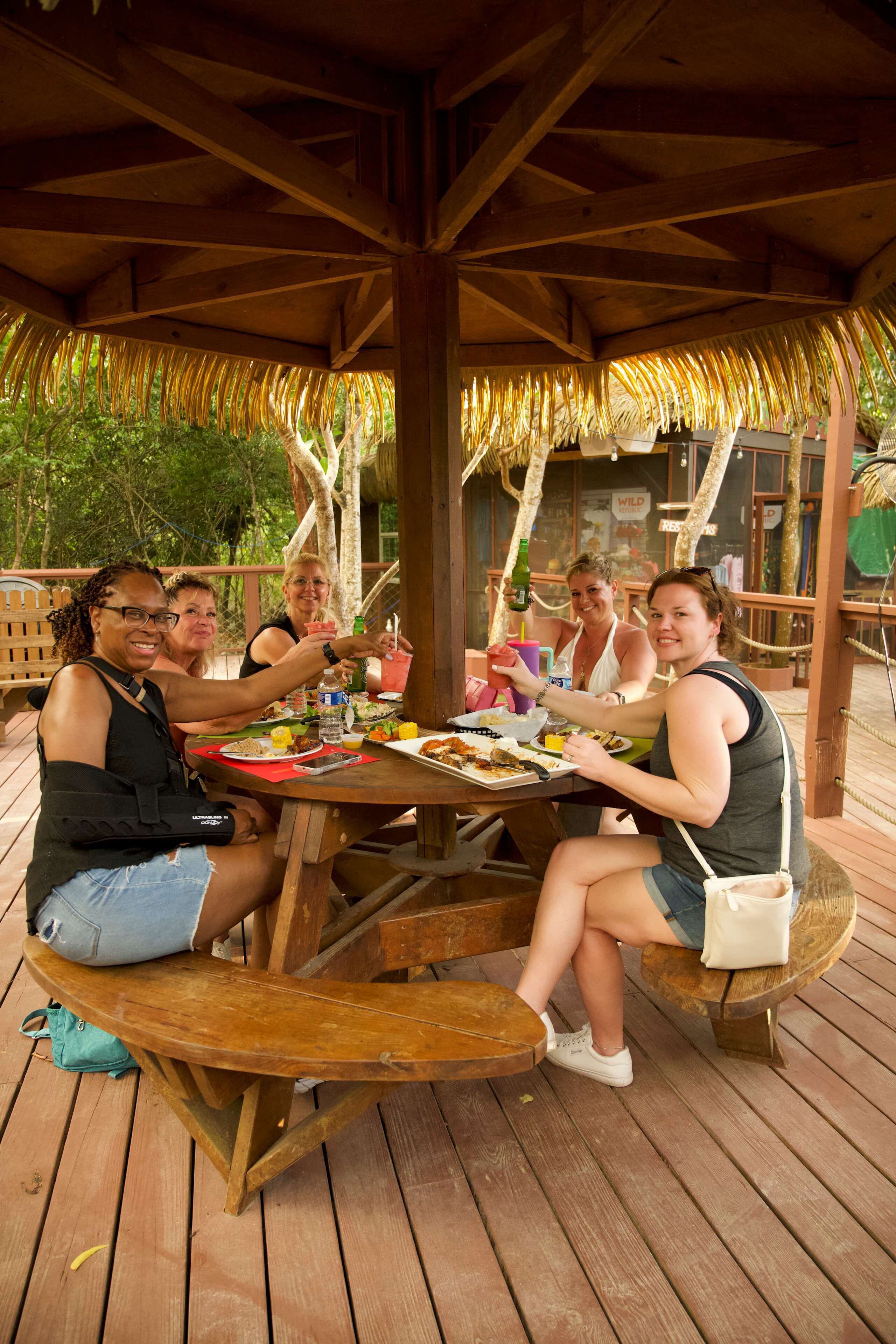 Group treehouse restaurant crystal caves cayman