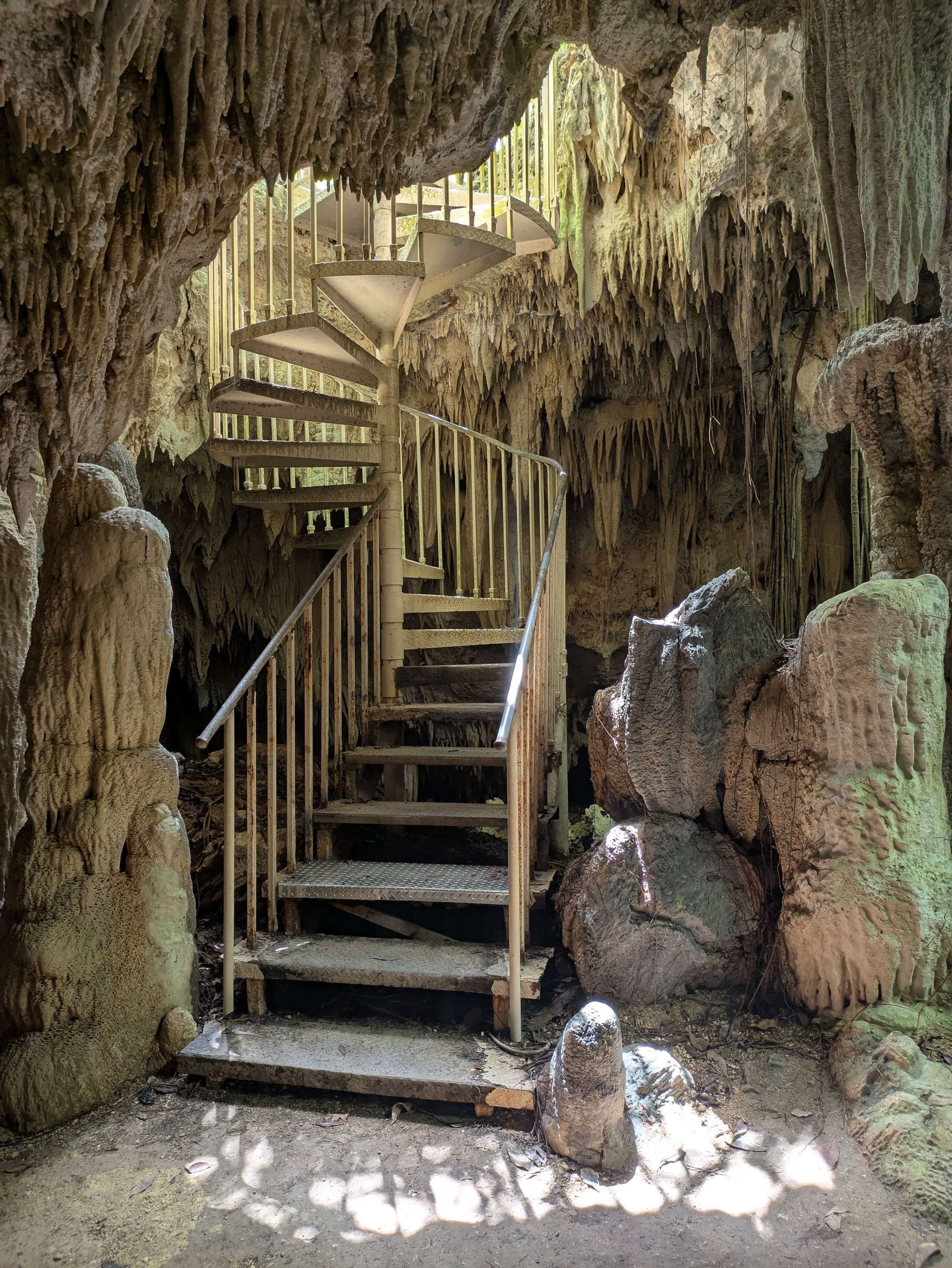 Roots cave staircase